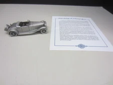 Lot #15 Danbury Mint 1932 DELAGE D-8 GRAND SPORT Pewter Classic Cars of World