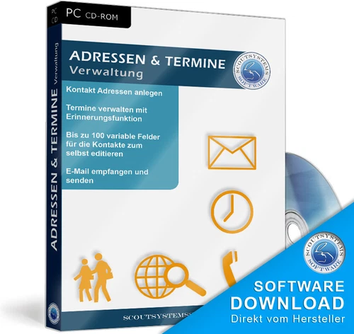 Adressverwaltung,Kundenverwaltung,Terminverwaltung Software Programm,Schnäppchen