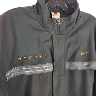 Vintage NIKE Jacket NYC MARATHON 1998 Adult Large Black Vintage NIKE Jacket NYC MARATHON 1998 Adult Large Black