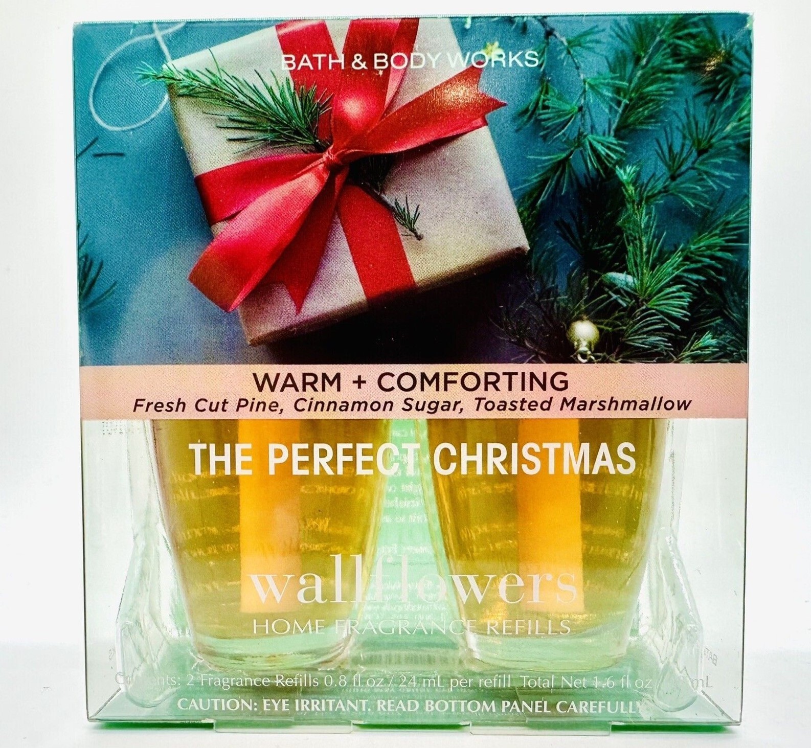 2 NEW BATH & BODY WORKS THE PERFECT CHRISTMAS WALLFLOWERS HOME FRAGRANCE REFILLS-image