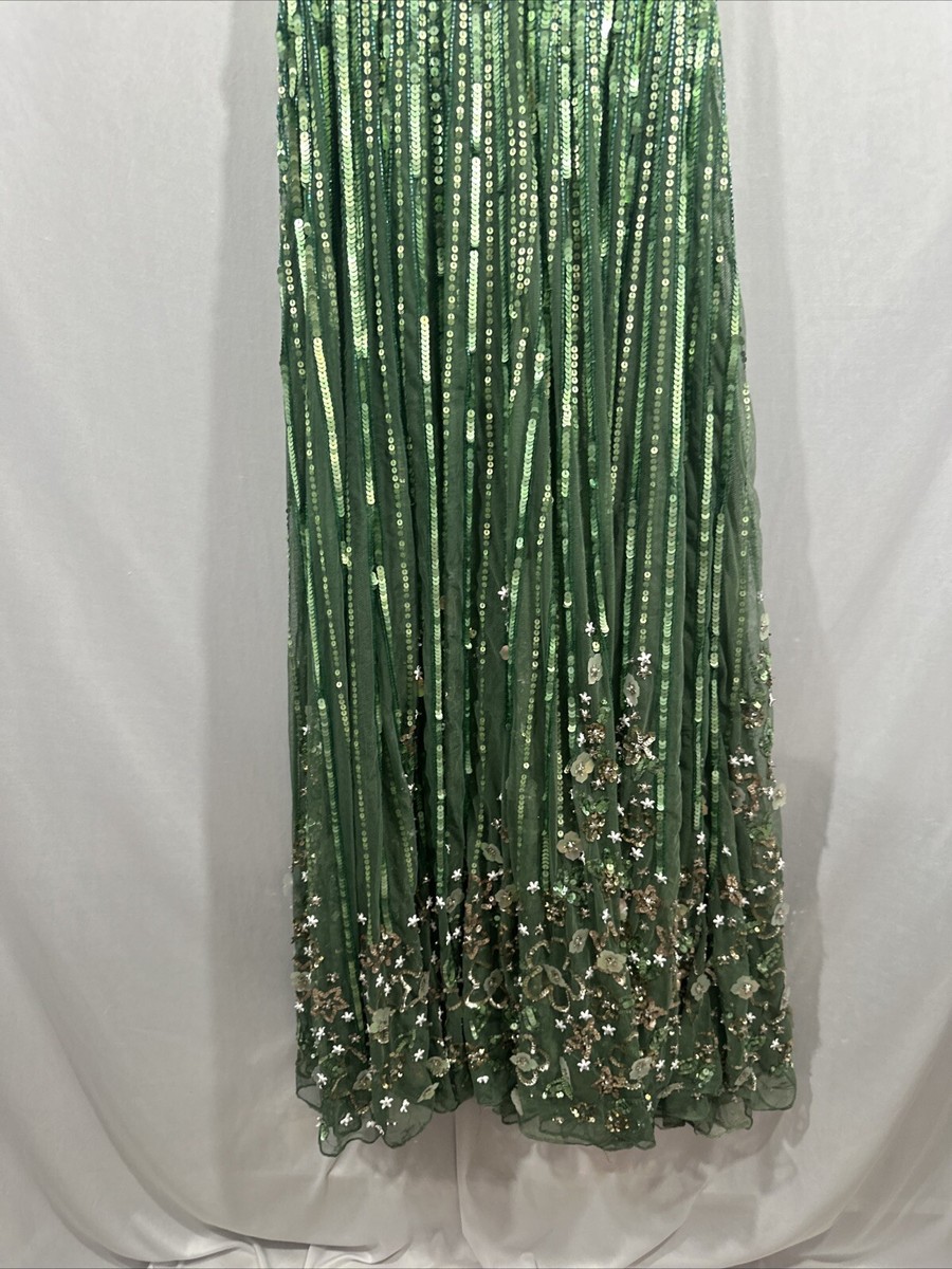 NWT Mac Duggal [ 2 ] 5223 Sequin Floral Embellished Evening