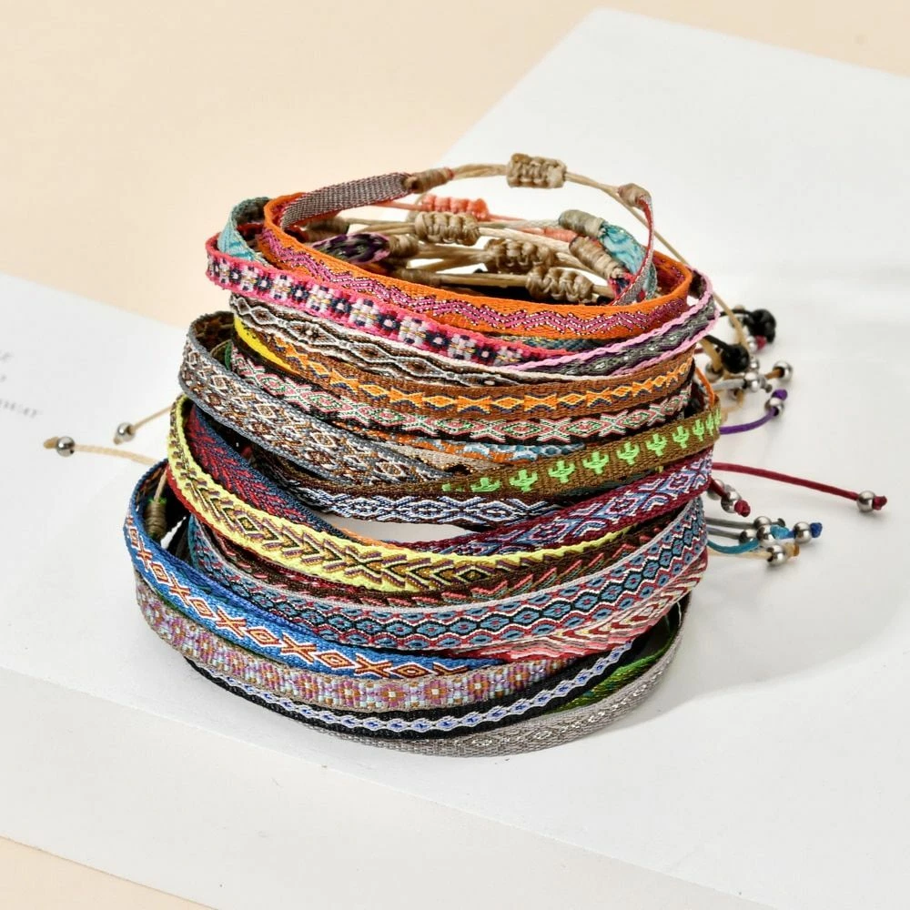 1pc Bohemian Woven Rope Bracelet String Webbing Friendship