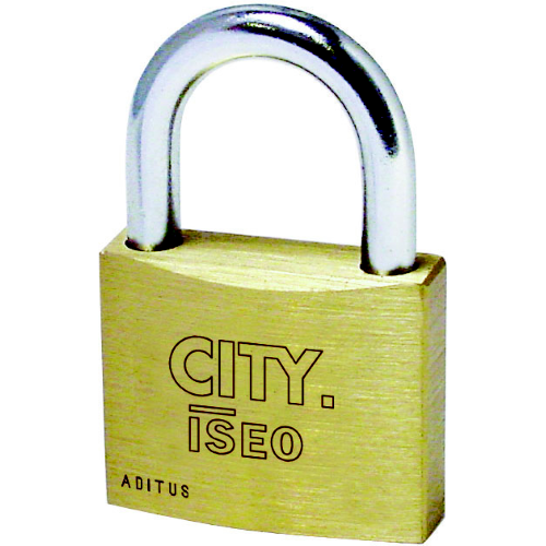 Iseo serie City lucchetto di sicurezza rettangolare 40 mm in ottone e acciaio