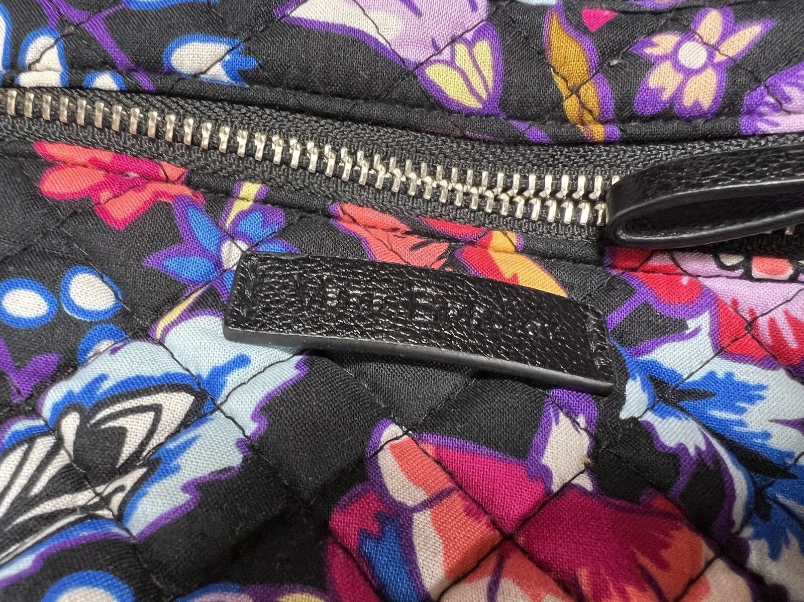 Vera Bradley Foxwood Iconic Tote Black Multicolor Fl… Gem