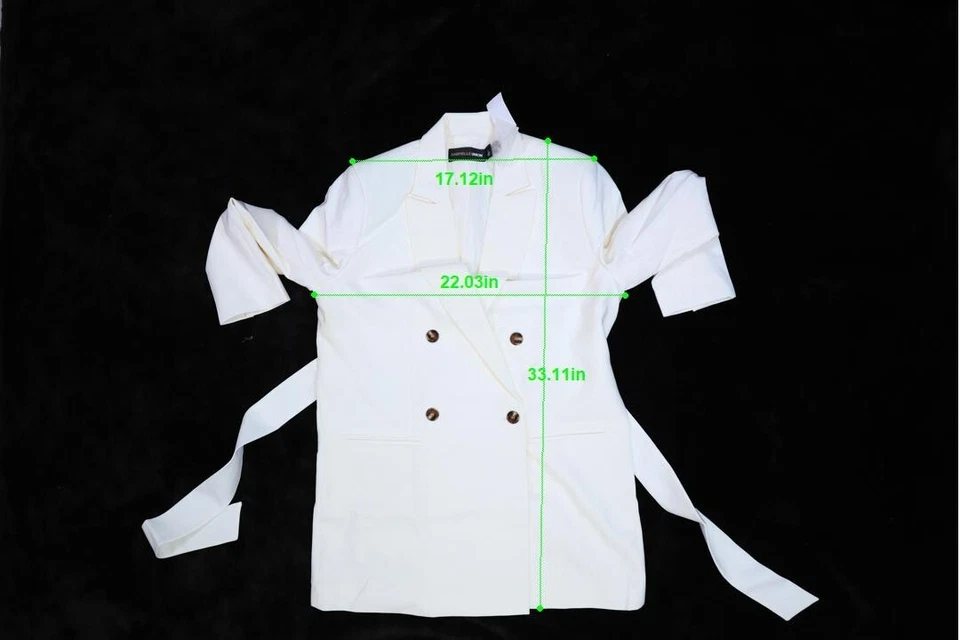 Gabrielle Union Chic White Blazer Jacket Notch Collar Business Dress Womens L - Image 4 of 4