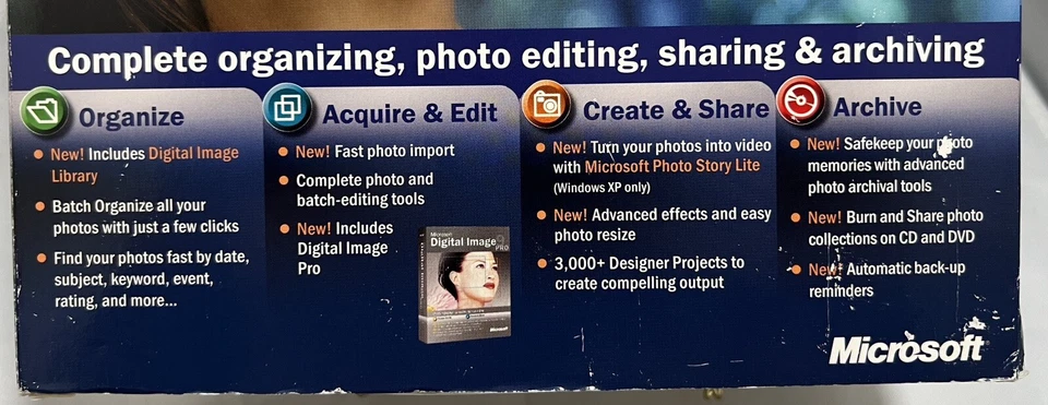 Microsoft Digital Image Suite 9 [Brand New - Sealed] 805529377462 - Image 3 of 4