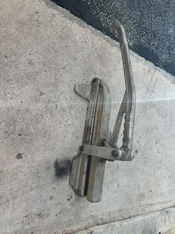 Vintage Akron Brass Fire Hose Clamp Fire Fighting Cast Aluminum Freshly Striped