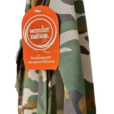 Wonder Nation  Unisex Kid Tough Tee Shirt - Camo- Size XXL (18)