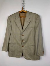 Valentino Uomo 1990s vintage men's classic plaid blazer silk , wool size 25