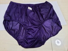 Nylon Underwear Purple Panties Granny Vintage Style Soft Brief Size 4XL Women