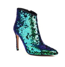 Women's Glitter Sequin Pointed Toe High Heels Ankle Boot Party Shoes Performance