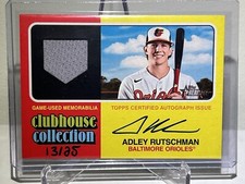2024 Topps Heritage Clubhouse Collection Autograph Relic Adley Rutschman 13/25