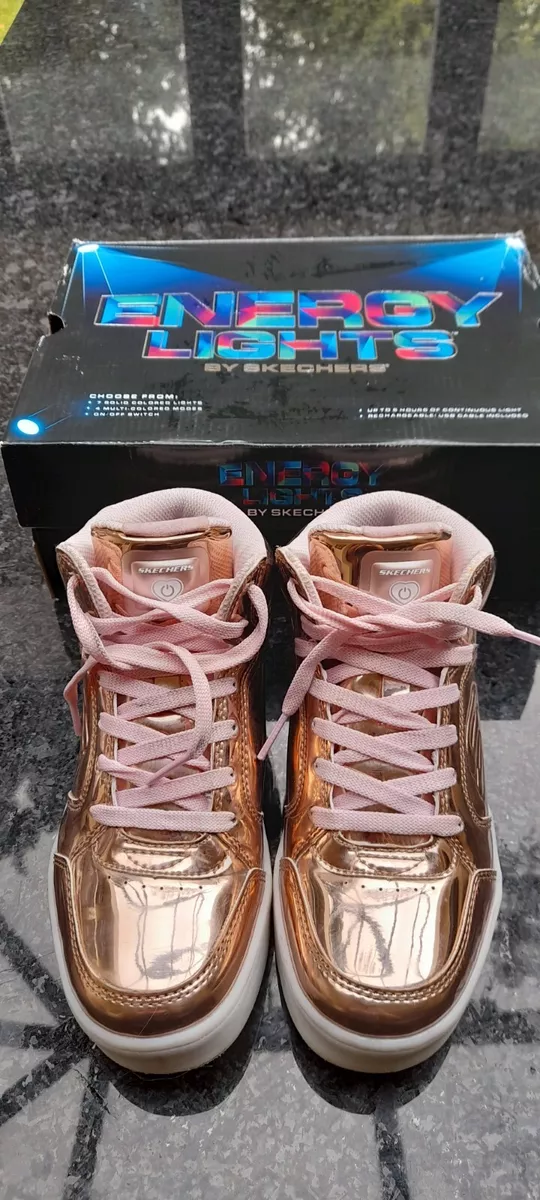 Skechers rose gold high tops sale