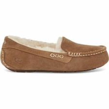 New UGG Australia Womens Ansley Sheepskin Suede Slipper Chestnut- Size 5 B M US