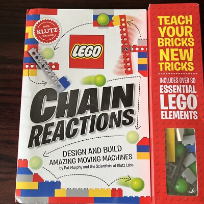 New Klutz Lego Chain Reactions Book and Elgos