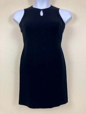 Casual Corner Annex Women's Sleeveless Black Cocktail Dress Keyhole Size 0 NWT