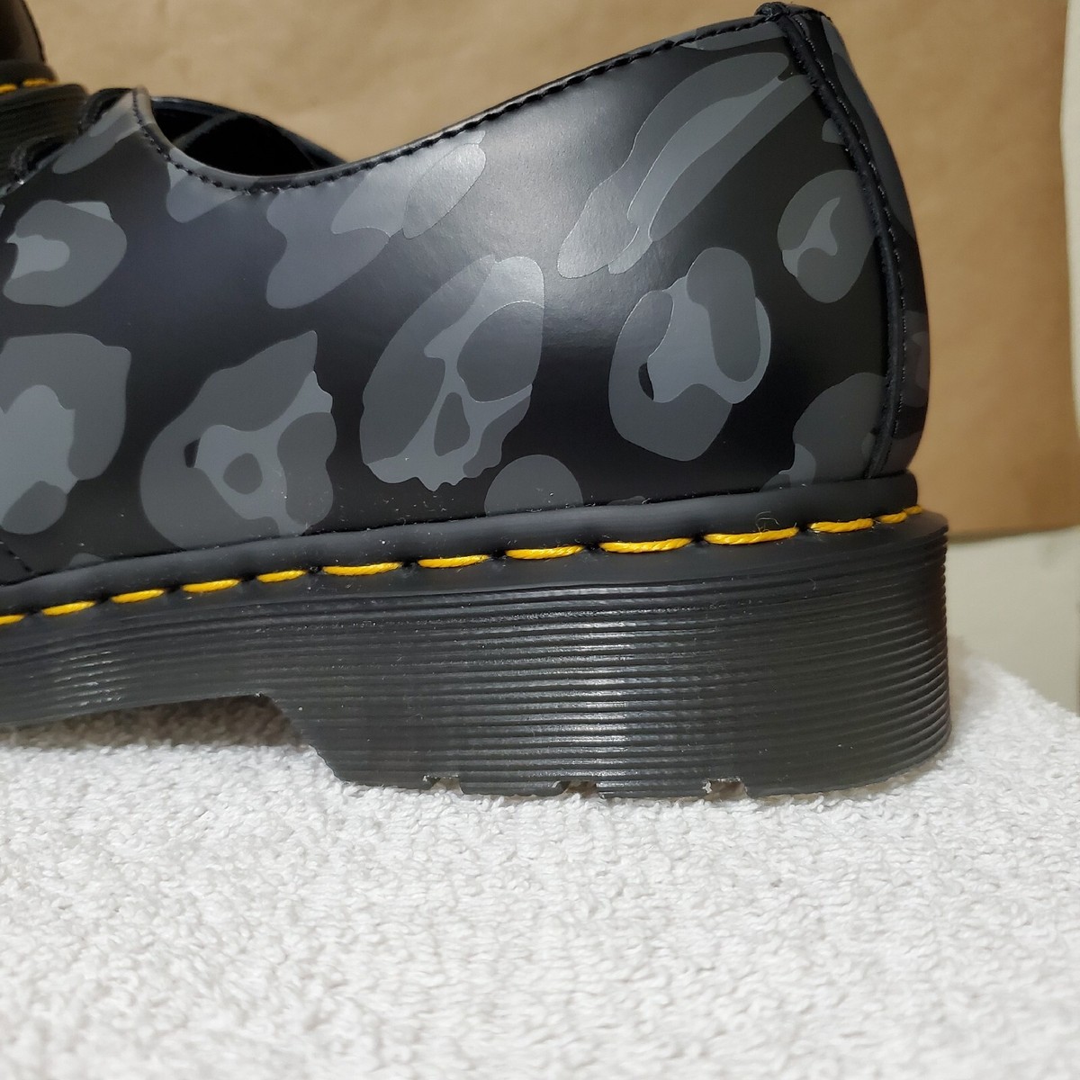 Dr Martens 1461 Distorted Leopard Skull Smooth Print Oxford 