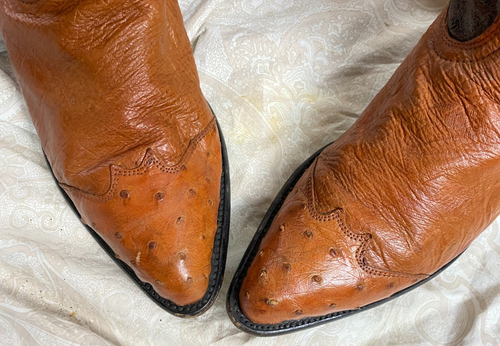 Ostrich Cowboy Boots Mens Size 9.5 US/28.5 Mex G114 - Picture 4 of 8