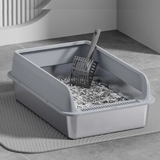 Stainless Steel Cat Litter Box Large Metal Litter Tray Household Metal Litter