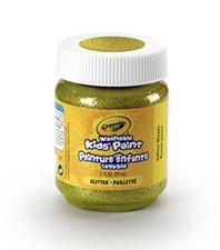 Crayola Washable Kids Paint, 2 oz, Yellow Blazes Glitter Crafts, Finger Paints