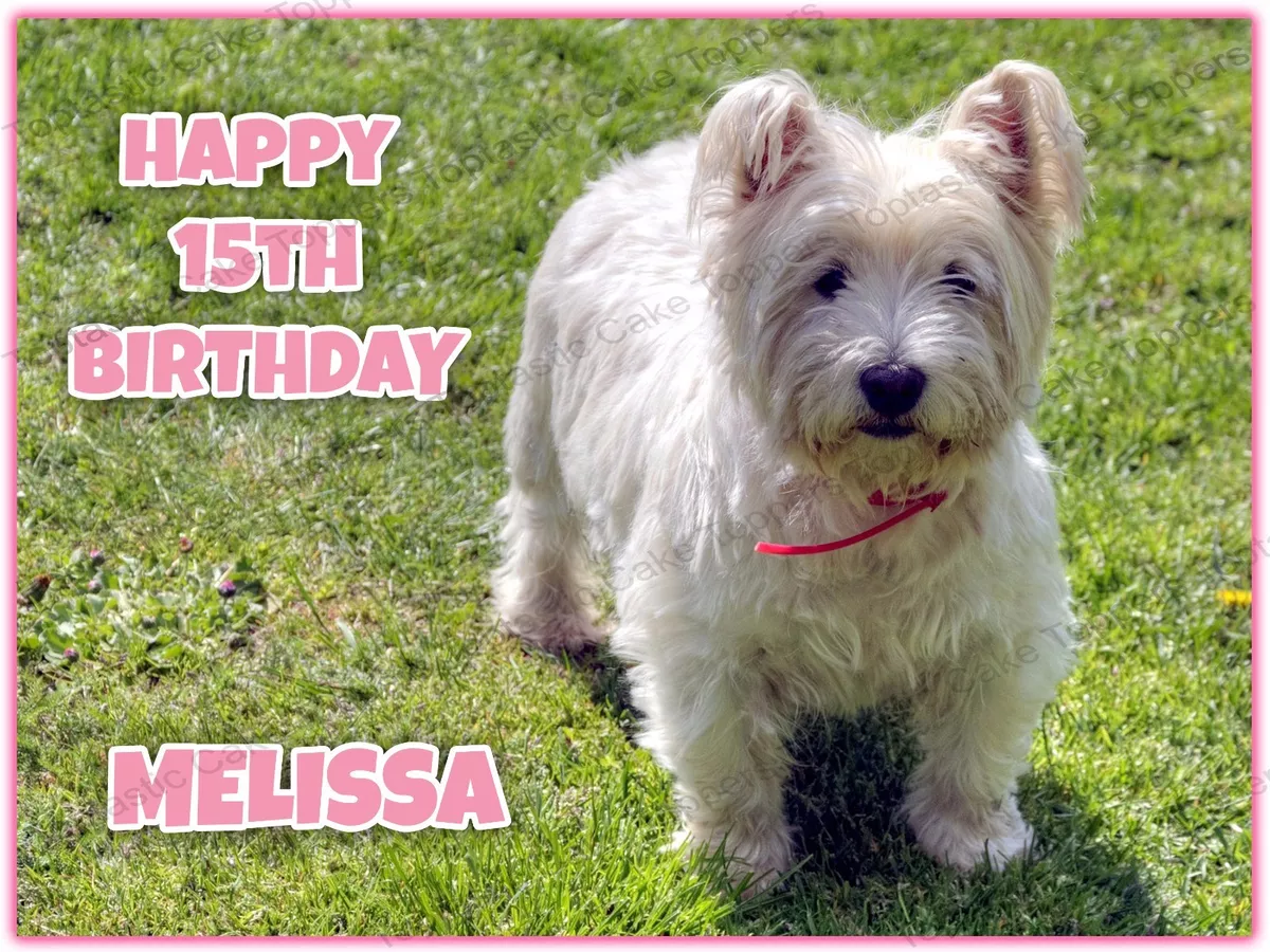 Westie top cake topper