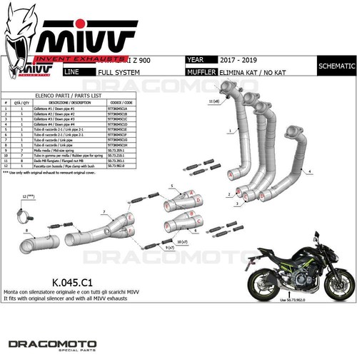 Collecteur KAWASAKI Z 900 2019 MIVV - RC - Photo 8/8
