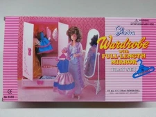 Gloria Wardrobe Closet Cabinet (9509) For Doll Furniture