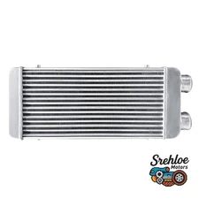 Aluminum Intercooler 31" x 13" x3" 3'' Delta Fin Same Side Turbo Full In/Outs