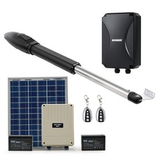 CO-Z Solar Powered Single Swing Gate Operator for 660lb Home Gate 2 Remotes