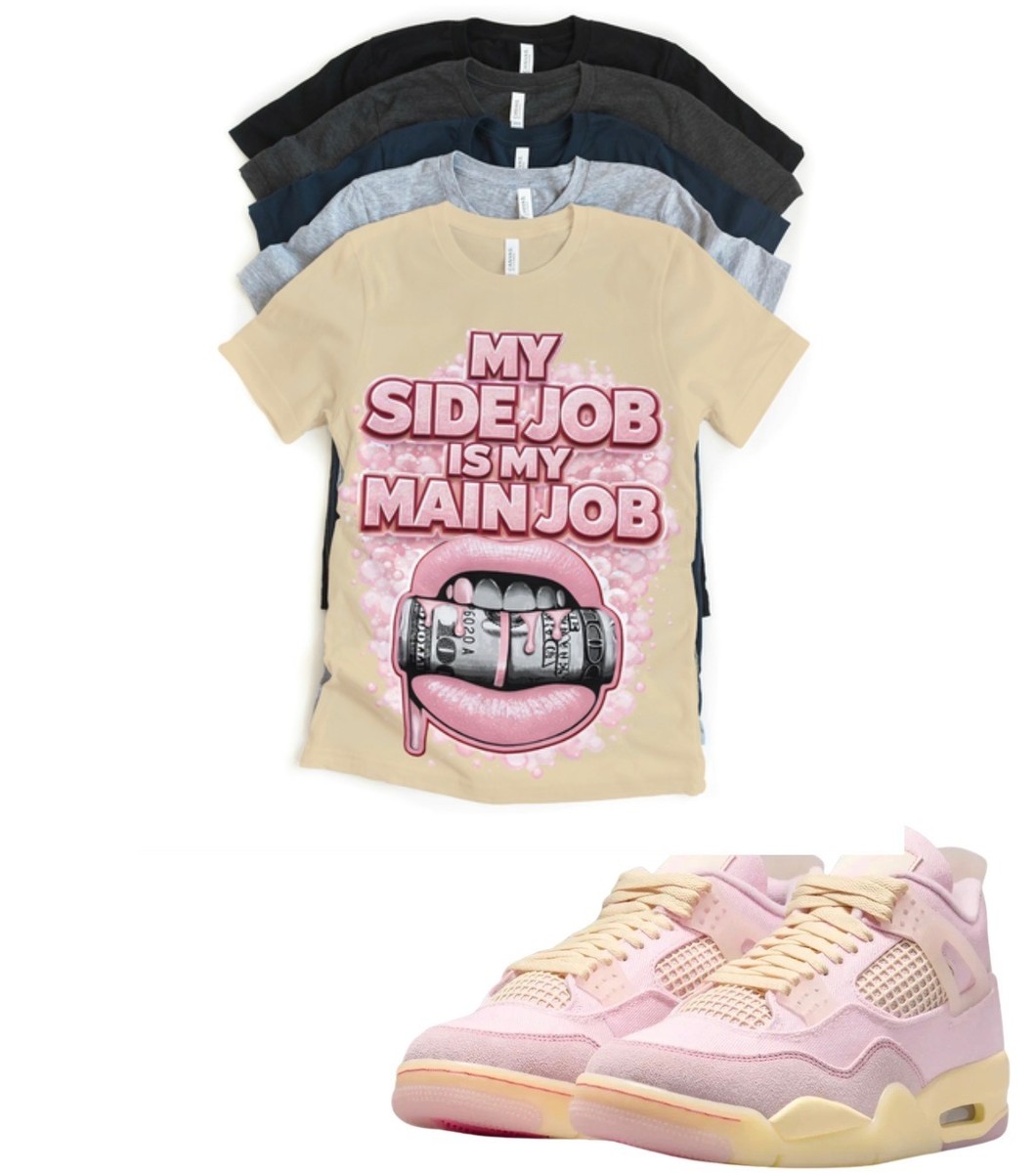 Shirt to match Jordan 4 Iced Carmine Pink Denim Side Hustle
