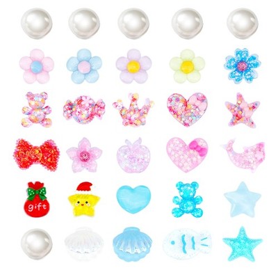 YLOKO 30PCS Bling Shoe Charms Clog Sandals Accessories