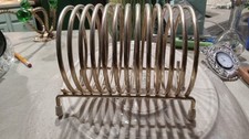 Vintage Office  70's Gold Metal  Coil Desk Mail Letter Note Mid Century Modern 