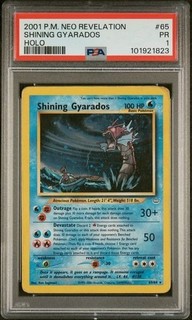 PSA 1 Shining Gyarados Holo #65 2001 Pokemon Neo Revelation Card