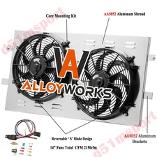 Shroud+Electric Fan+Relay Kits For 1999-2014 Chevy Silverado 1500 2500 CC2370