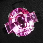 Ravishing Bubblegum Pink Sapphire Oval 8.80Ct 925 Sterling Silver Handmade Rings