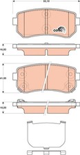 TRW Bremsbelagsatz Scheibenbremse COTEC GDB3474 für KIA HYUNDAI SPORTAGE TUCSON
