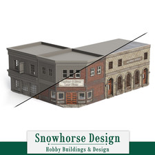 Corner Building Set Unpainted Main Street Collection S/HO/N Scales