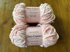 2- Juicy Couture Soft Glow Luxe Velour Yarn RARE Joann Gorgeous Color!