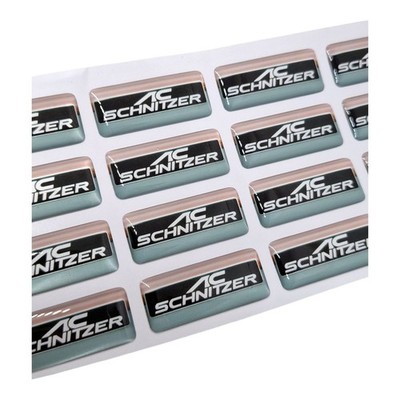 ac Schnitzer Logo 3x Lenkrad Felgen Emblem  vitro Aufkleber Interieur innen 