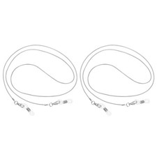 2 x Eye Glasses Holders Around Neck, White Snake Bone Glasses Chain