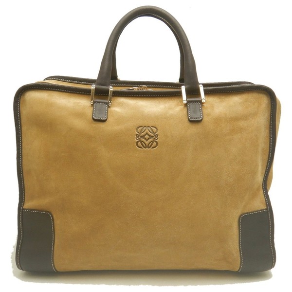 LOEWE Handbag Amazona 32 Suede/ Leather Brown/254328