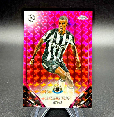 Alexander Isak 2023-24 Topps Chrome UCC #61 Pink Geometric Refractor /250 NM-MT