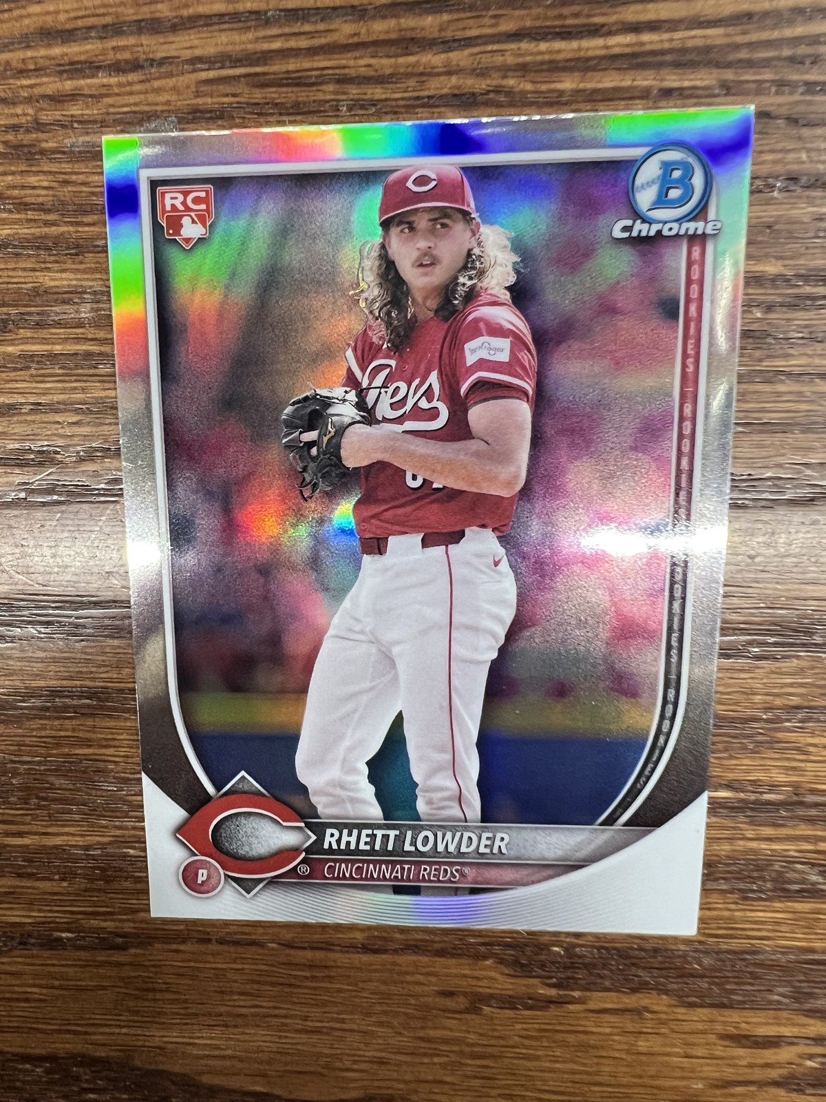 2025 Bowman #6 Rhett Lowder Bowman Chrome Red Rookie Logo