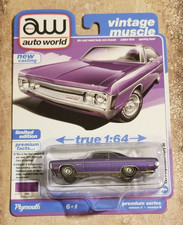 Auto World 1971 Plymouth Fury lll 1:64 Diecast Car Vintage Muscle B31
