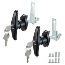  Truck Cap Camper Shell T-Handle Lock Latch Set, Truck Bed Topper Door Locking 