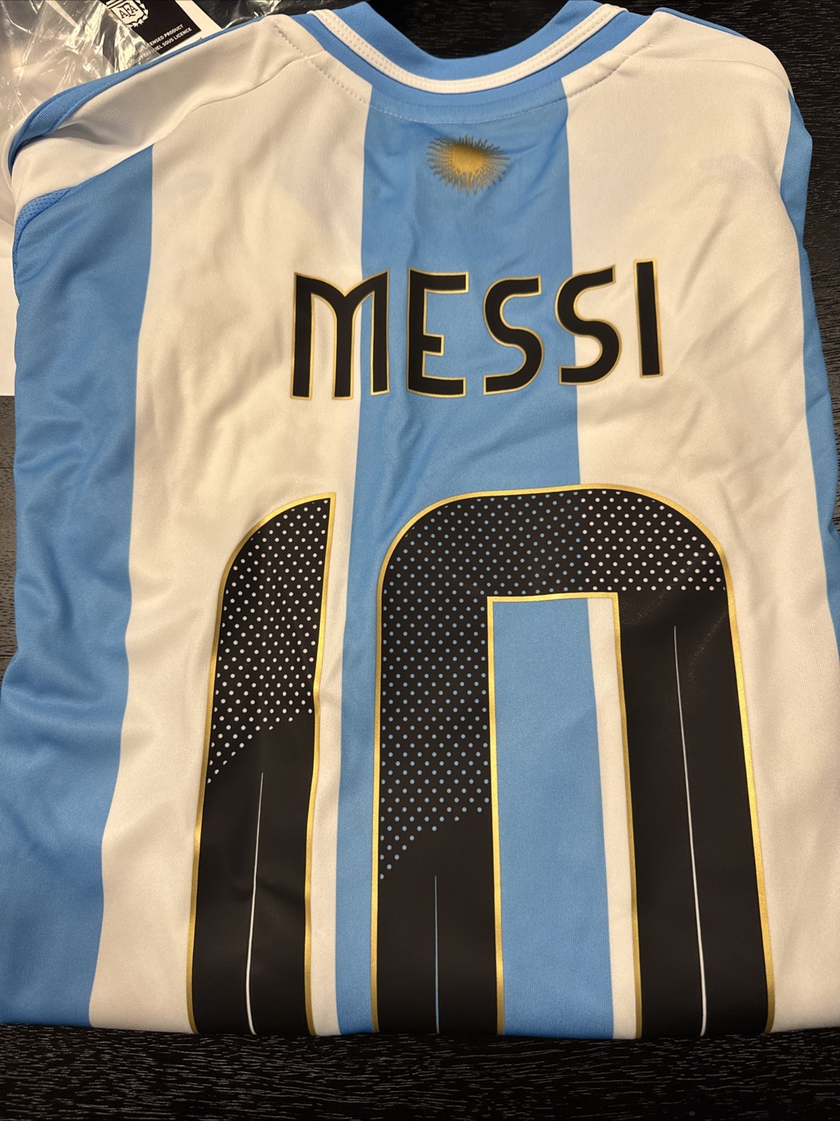 Adidas Mens Large Lionel Messi Argentina 10 2024 Home Jersey IP8409 New