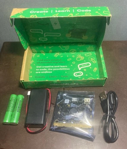 BBC Micro:bit V2.20 Mini Computer  New in box NIB w/ Cords & Box*