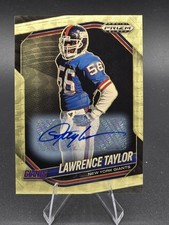 2025 Panini Prizm Black AUTO Lawrence Taylor Gold Vinyl /5 FOTL EXCLUSIVE 