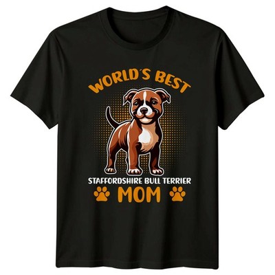 Worlds Best Staffordshire Bullterrier Mama Frauen T-Shirt Staffie Hund Muttertag