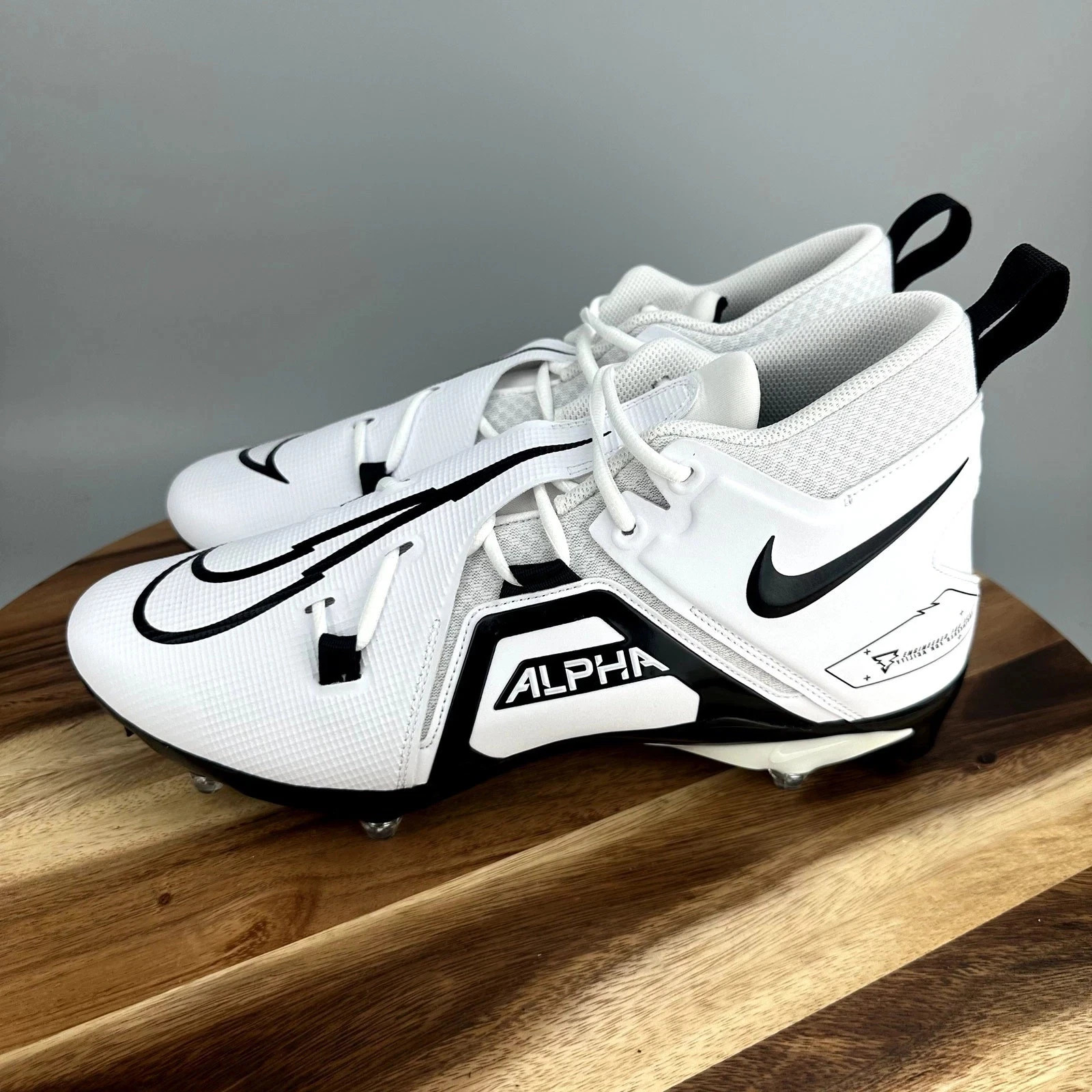 Nike Alpha Menace Detachable Football White Cleats DR5662-100 Size 16 W 10990₽